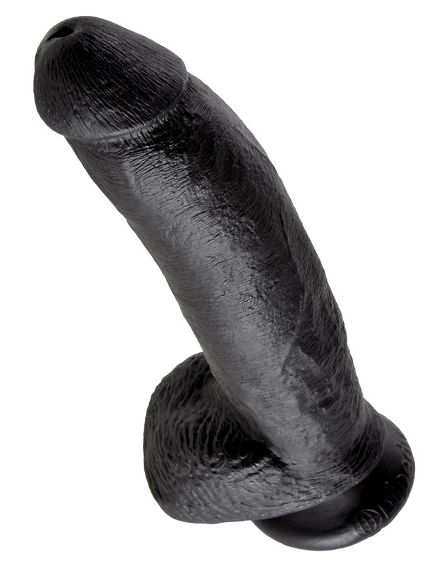 Cock with Balls 26 cm - Black