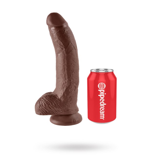 Cock with Balls 26 cm - Brown
