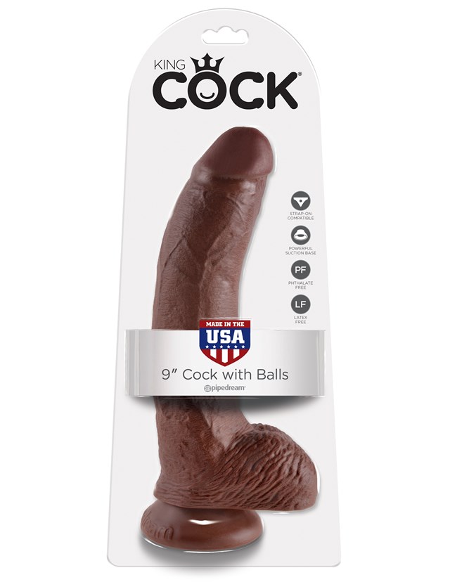 Cock with Balls 26 cm - Brown