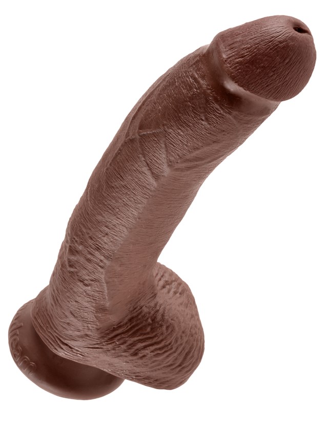 Cock with Balls 26 cm - Brown