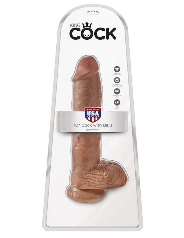 Cock with Balls 27 cm - Tan