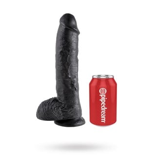 Cock With Balls 27 Cm - Black