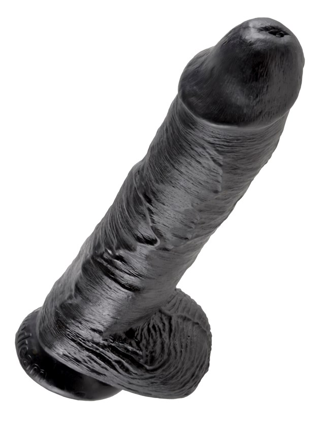 Cock with Balls 27 cm - Black