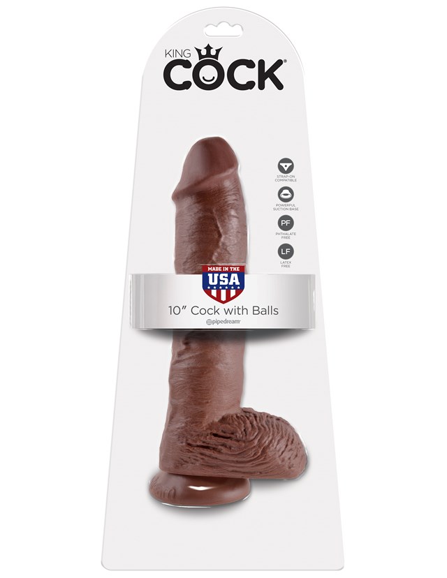 Cock with Balls 27 cm - Brown