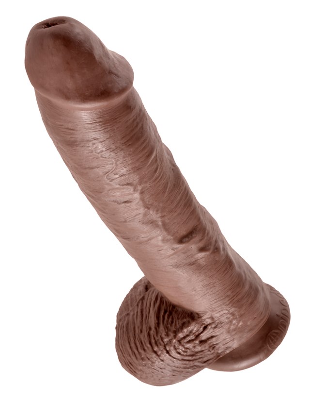 Cock with Balls 27 cm - Brown