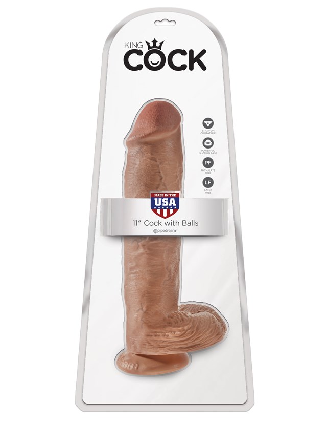 Cock with Balls 29.5 cm - Tan