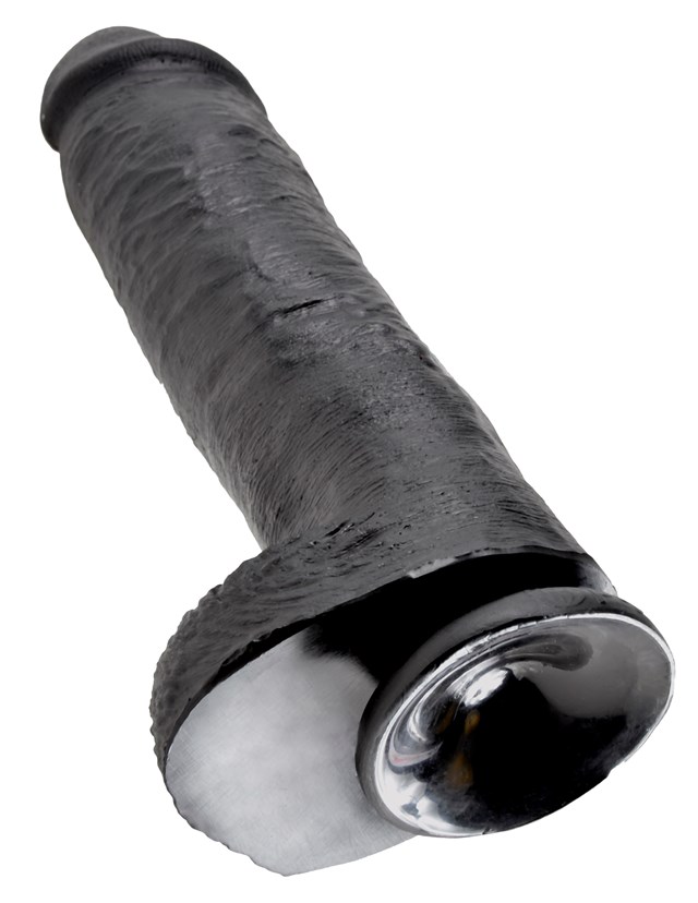 King Cock 28CM Cock with Balls - Black