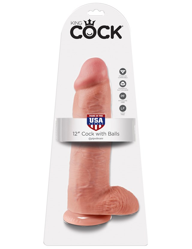 Cock with Balls 32 cm - Flesh