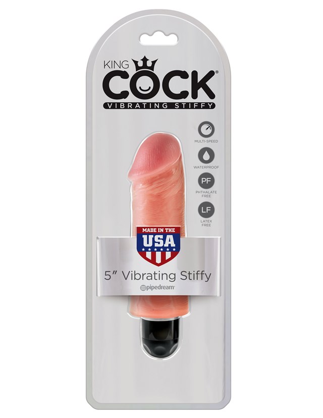 Stiffy Vibrating Dildo 15.5 cm - Natural Light