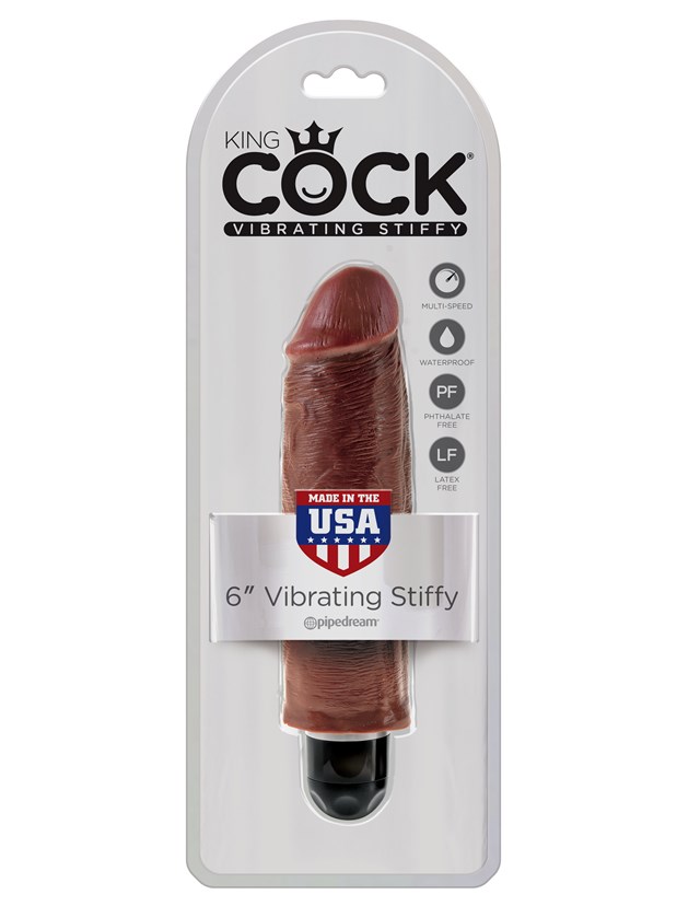 Stiffy Vibrerende Dildo 18.5 cm - Brun