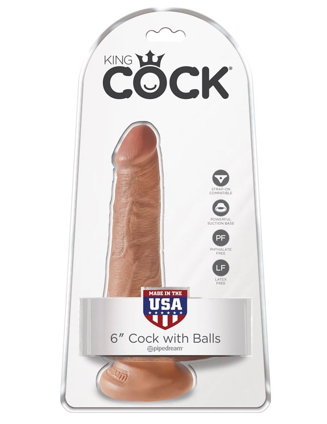 King Cock 18 cm with Balls - Tan