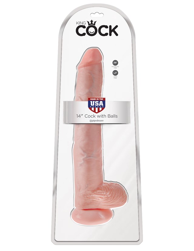 Cock with Balls 38 cm - Flesh