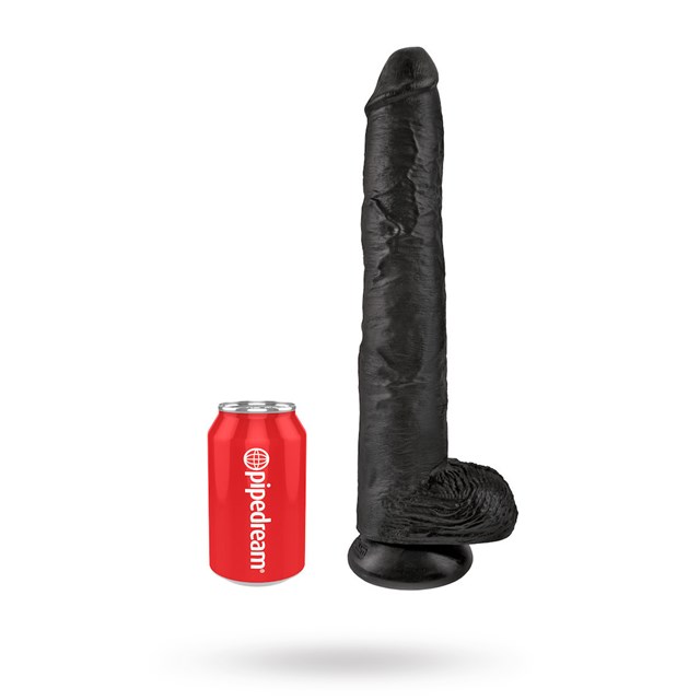 Cock with Balls 38 cm - Black