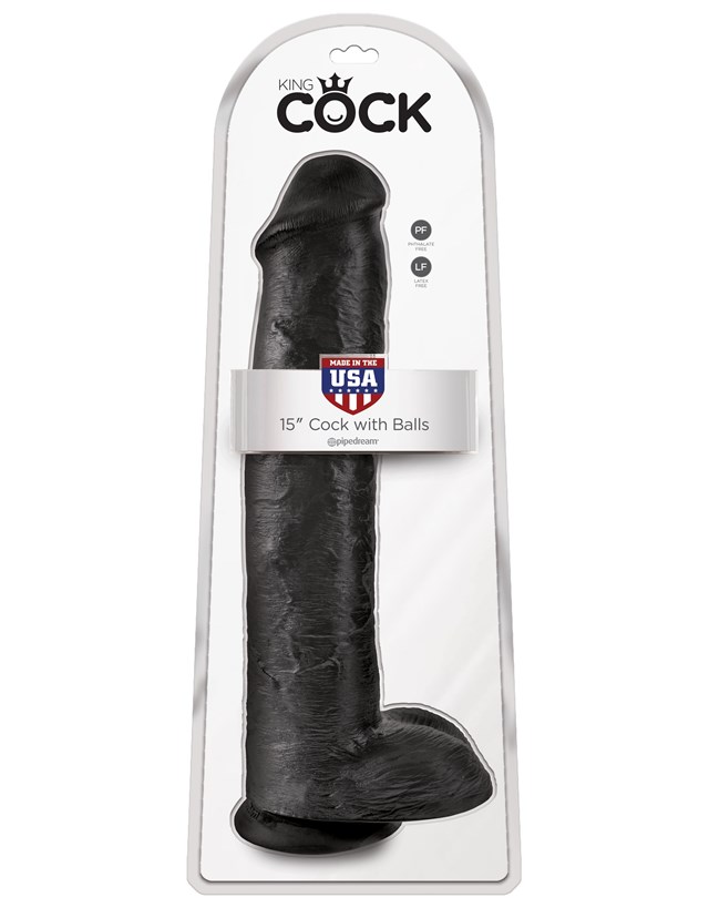 Cock with Balls 42 cm - Black