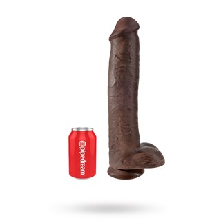 Cock With Balls 42 Cm - Brown