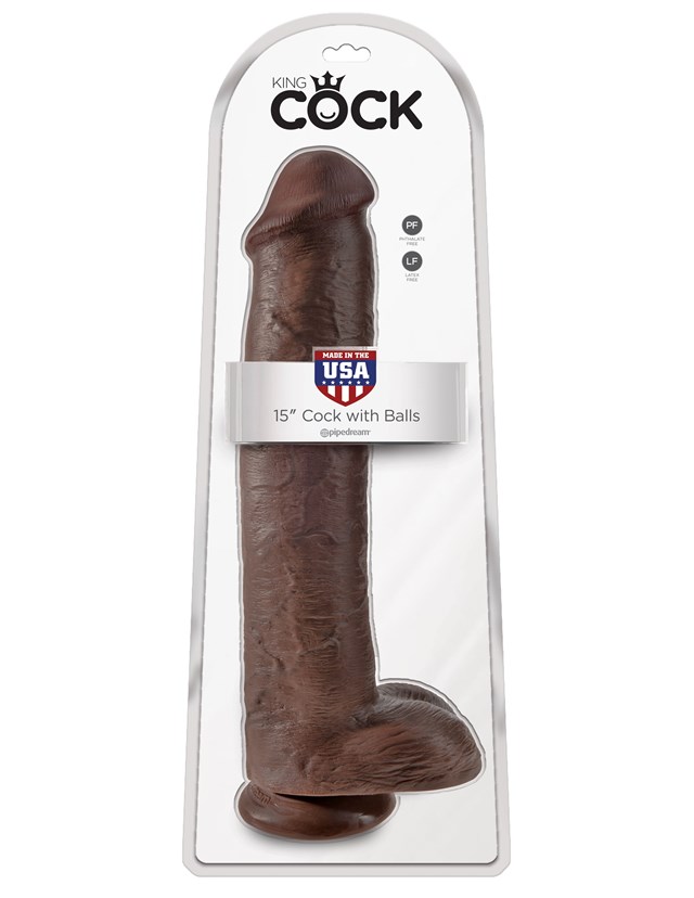 Cock with Balls 42 cm - Brown