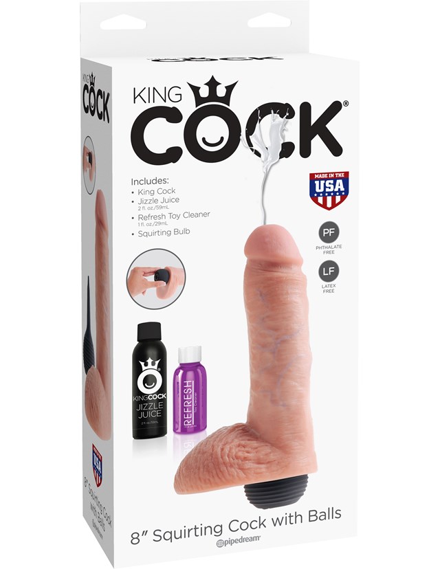 Squirting With Balls 20 cm - Flesh