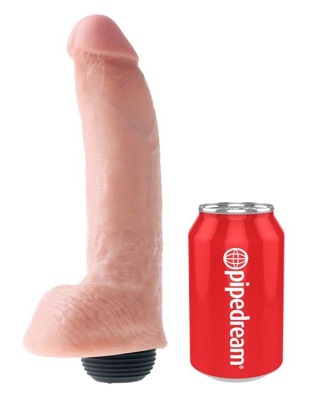 Squirting with Balls 23 cm - Flesh