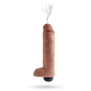 Sprutende Dildo Med Pung 25 Cm - Solbrun