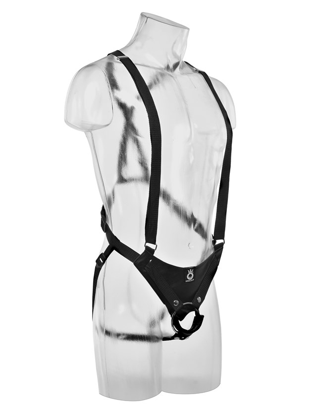 Hollow Strap-On Suspender System 27 cm - Black