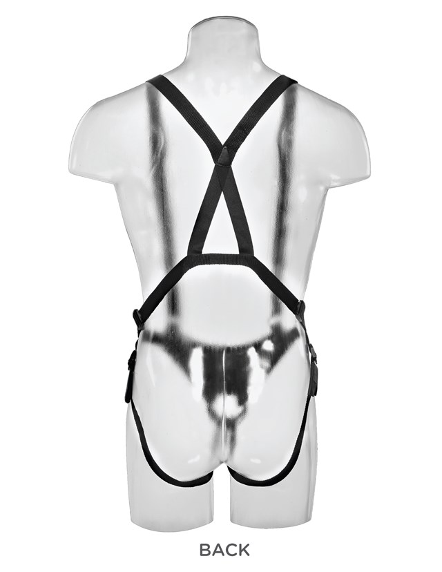 Two Cocks One Hole Strap-On System 28 cm - Flesh