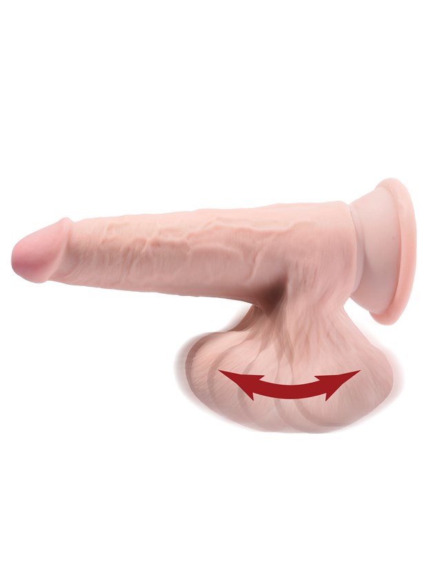 King Cock 20 cm - Triple Density with Swinging Balls