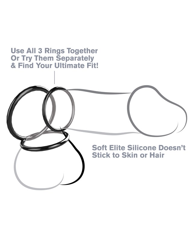 Silicone 3-Ring Stamina Set