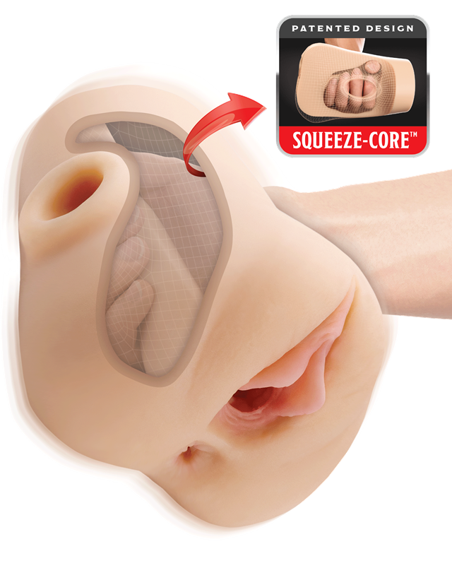 Double Pounder Vibrating Squeeze Stroker