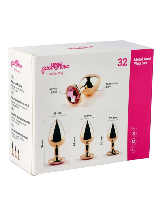 Pick & Love Metal Anal Plug Set