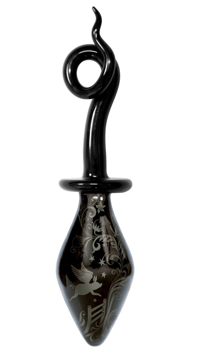 Fashionistas Glass Pigtail Butt Plug - Large