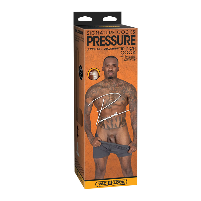 Pressure - Realistic ULTRASKYN Dildo 25 cm - Chocolate