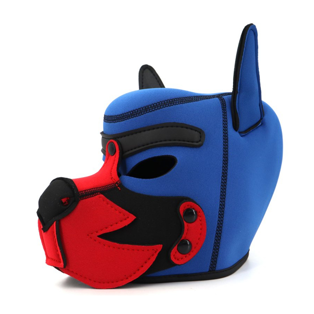 Puppy Fox Neoprene Hood Blue-Red