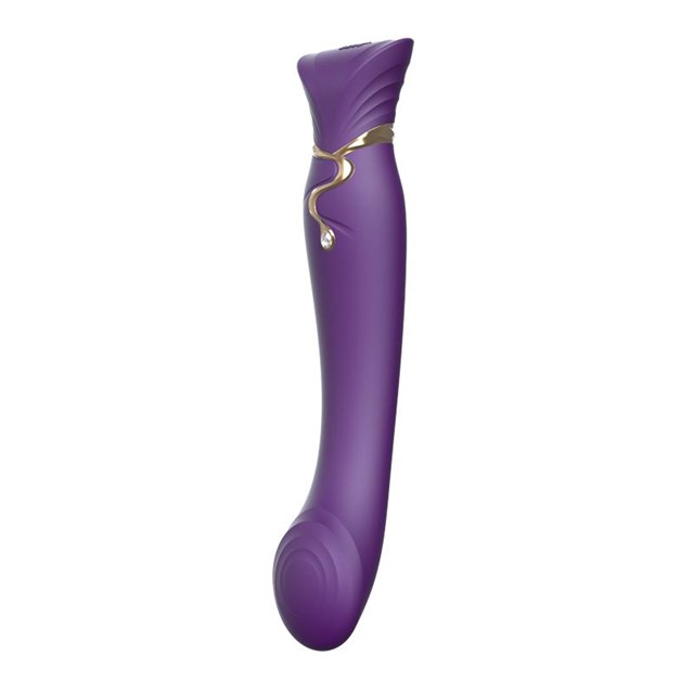Queen G-punktvibrator med Pulse Wave & Sugefunksjon - Lilla