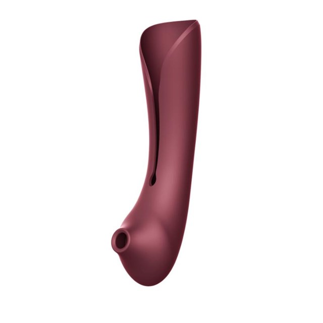 Queen G-punktvibrator med Pulse Wave & Sugefunksjon - Vinrød