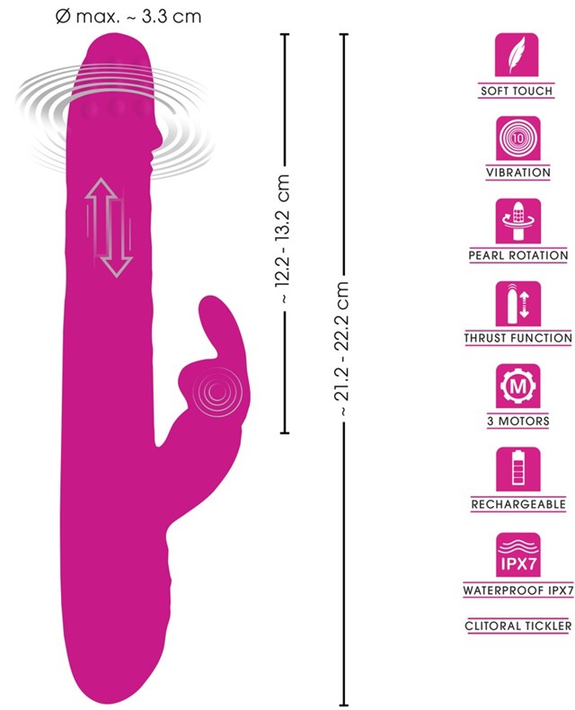 Rabbit Vibrator with Rotation & Thrust Function