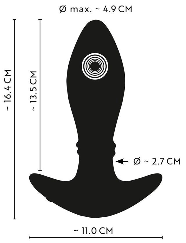 RC Moving Rings Butt Plug