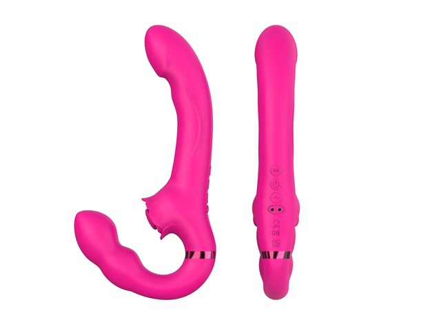 RC Vibrating & Tapping Strapless Strapon