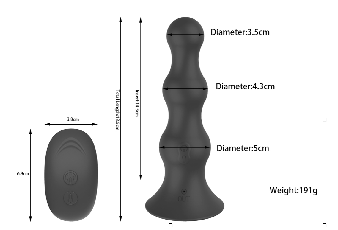 RC Vibrating Inflatable Anal Plug