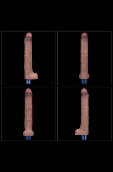 Real Softee Vibrating Dildo Brown 26,5 cm