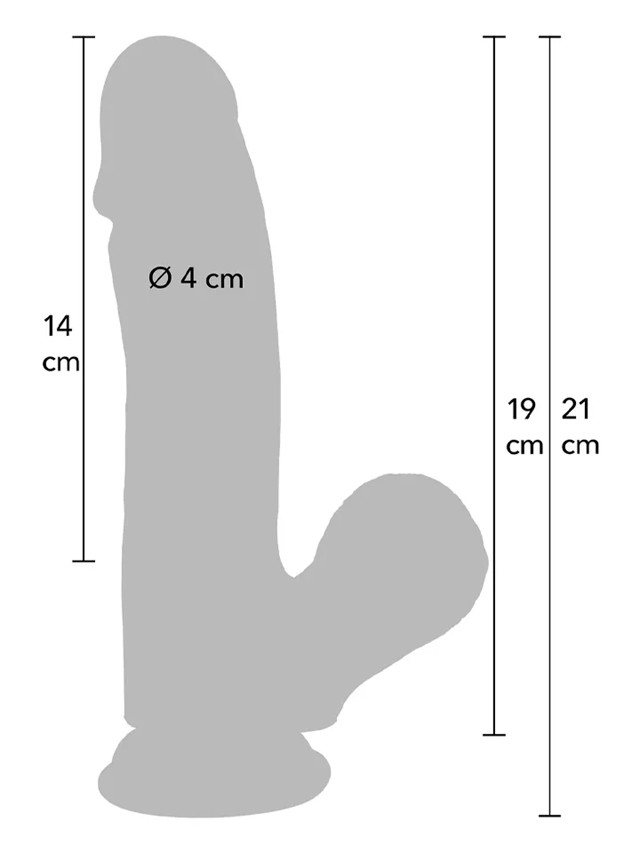 Realistic Dildo Liquid Silicone 21 cm
