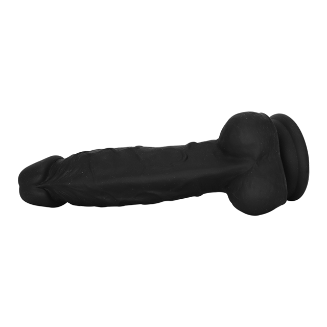 Realistic Dildo with Suction Cup and Balls 18 cm Black
