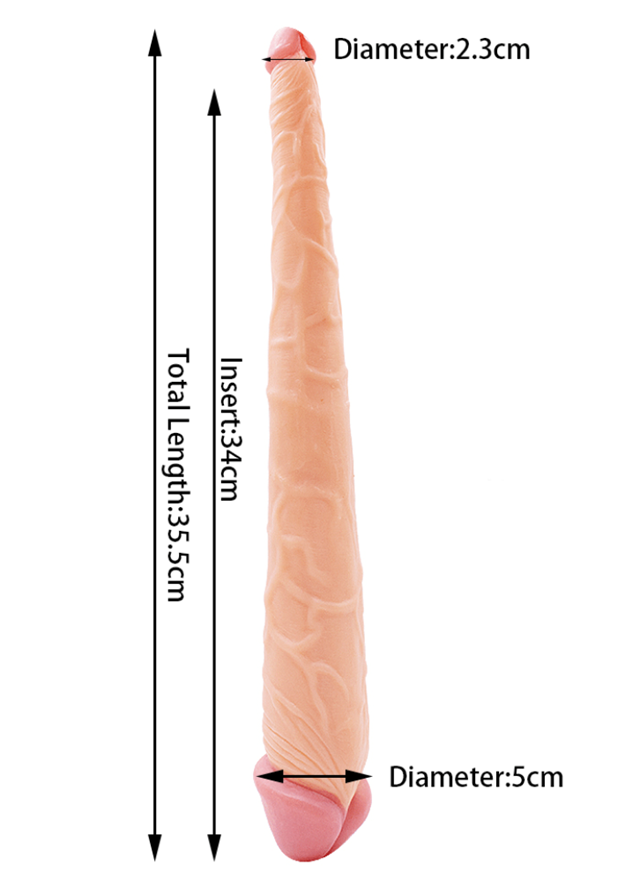 Realistic Double Dong Flesh 35.5 cm