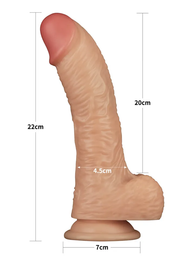 Realistic Vibrating Power Cock 22 cm