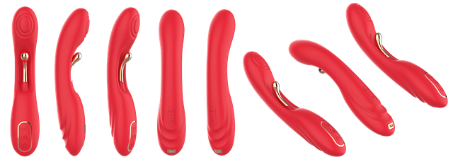 Luxury Red & Gold Flapping Vibrator