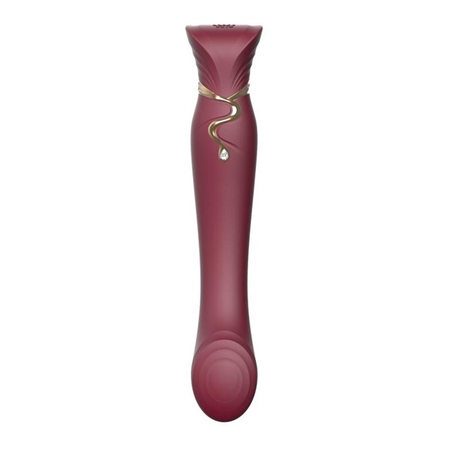 Queen G-punktvibrator med Pulse Wave & Sugefunksjon - Vinrød