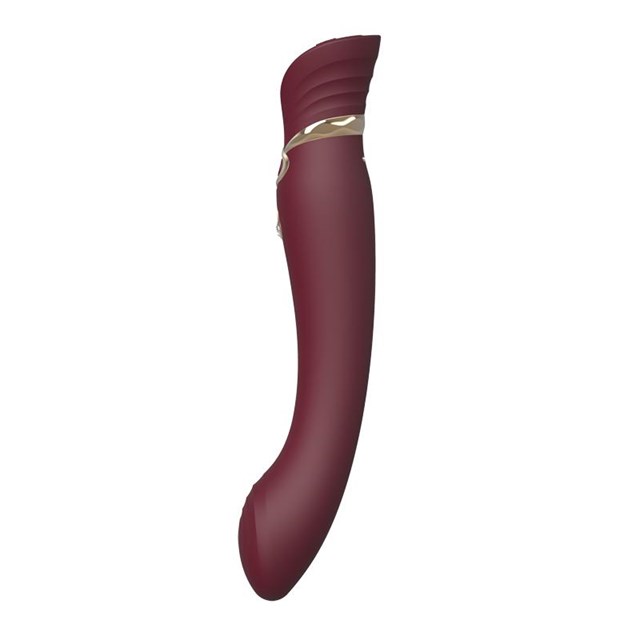 Queen G-punktvibrator med Pulse Wave & Sugefunksjon - Vinrød