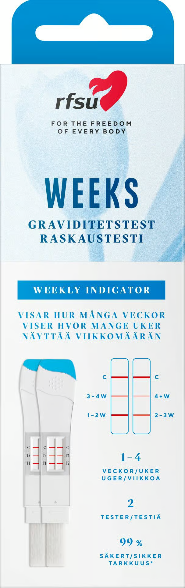RFSU Weeks – Graviditetstest med ukeindikator 2 stk