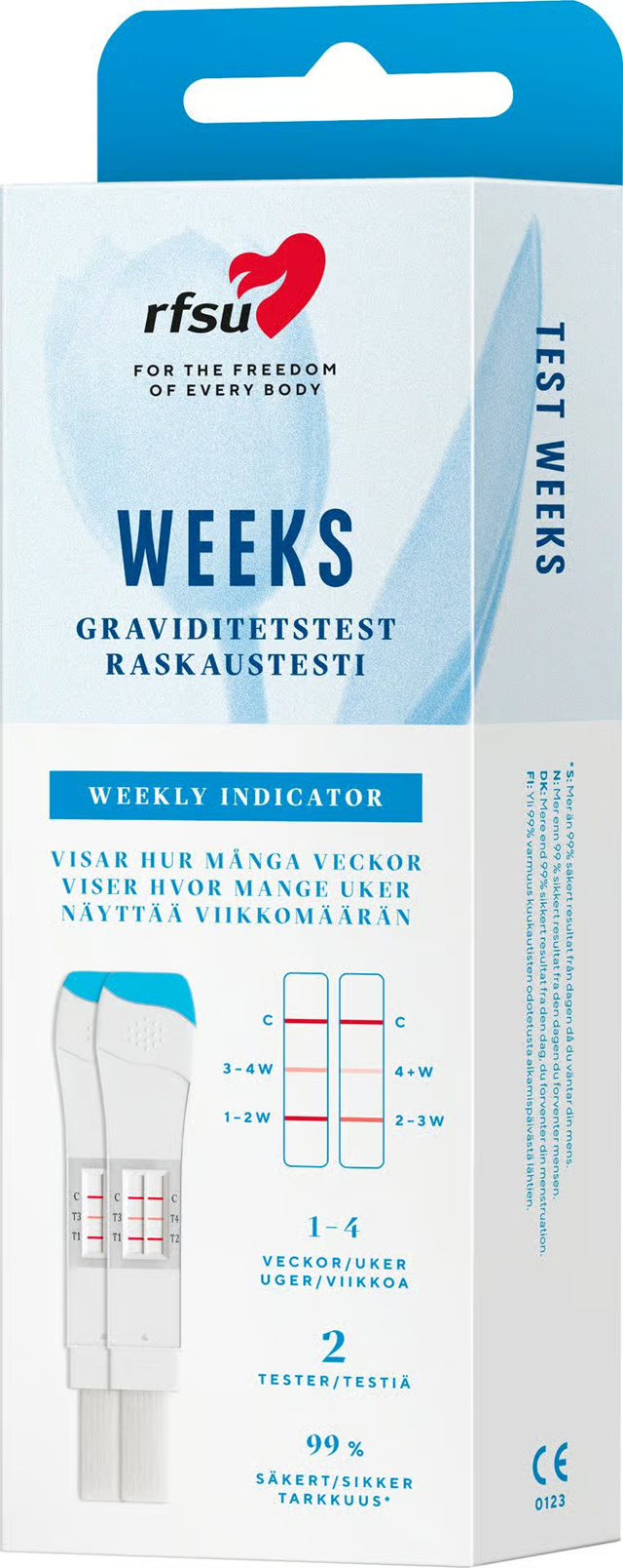 RFSU Weeks – Graviditetstest med ukeindikator 2 stk