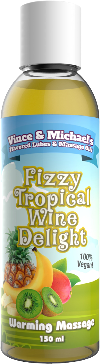FLAVORED MASSAGE OIL - FIZZY TROPICAL WINE DELIGHT