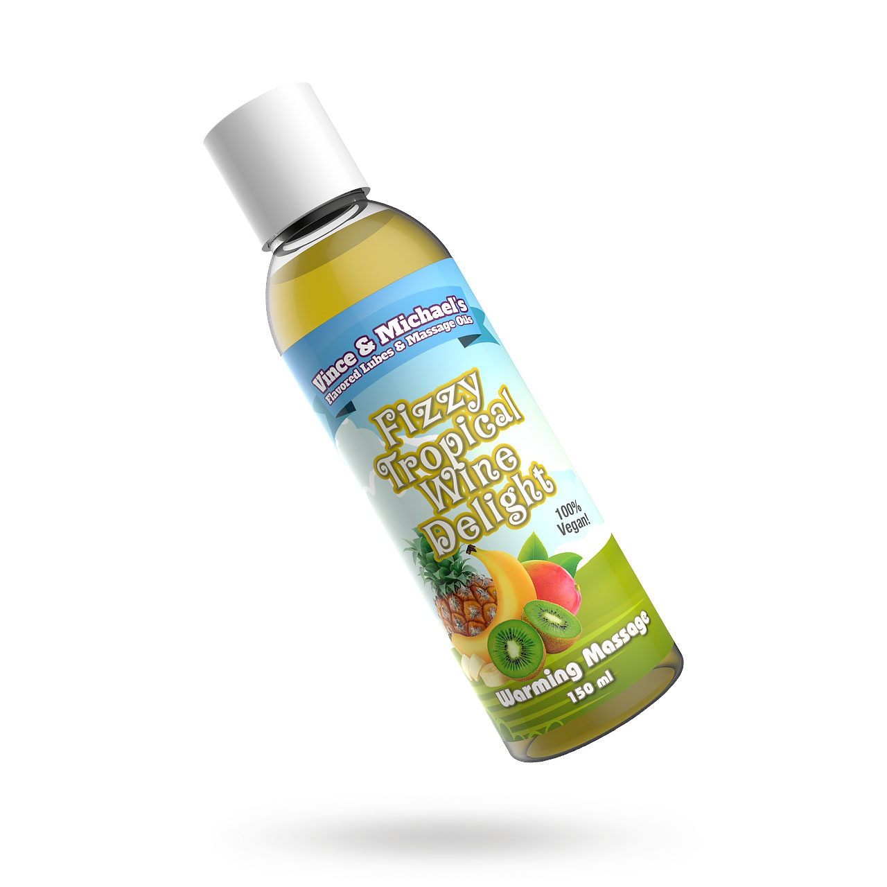 FLAVORED MASSAGE OIL - FIZZY TROPICAL WINE DELIGHT